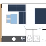 Exemple d'implantation Confort 1 Chambre - Camping Bela Basque**** - Camping Anglet