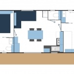 Implantation Mobil-home Privilège 2 Chambres* - Camping Pays Basque