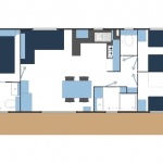 Implantation mobil-home Privilège 3 chambres